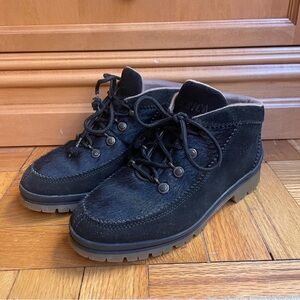 Tecnica Vintage Womens Goat Fur Winter Boots Size 7 (37) Made in Italy